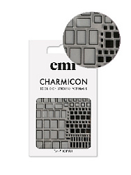 Charmicon 3D Silicone Stickers №160 Квадраты черные
